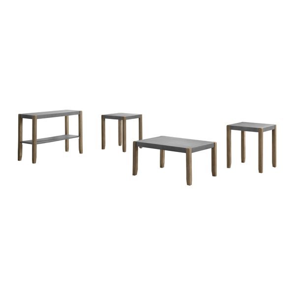 Newport 4-Piece Faux Concrete and Wood Living Room Set, Alaterre Furniture, Mfr#: ANNP011131471